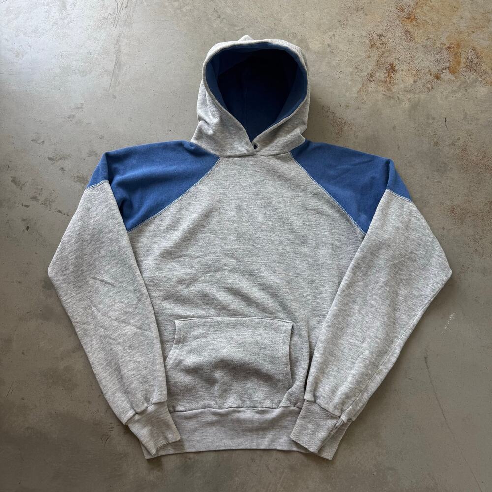 Vintage 80’s Activewear Classic Colorblock Double Face Hood Hoodie Size Large